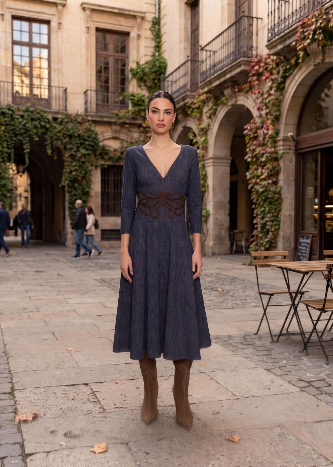 VESTIDO BORDADO FAJÍN (1/2)