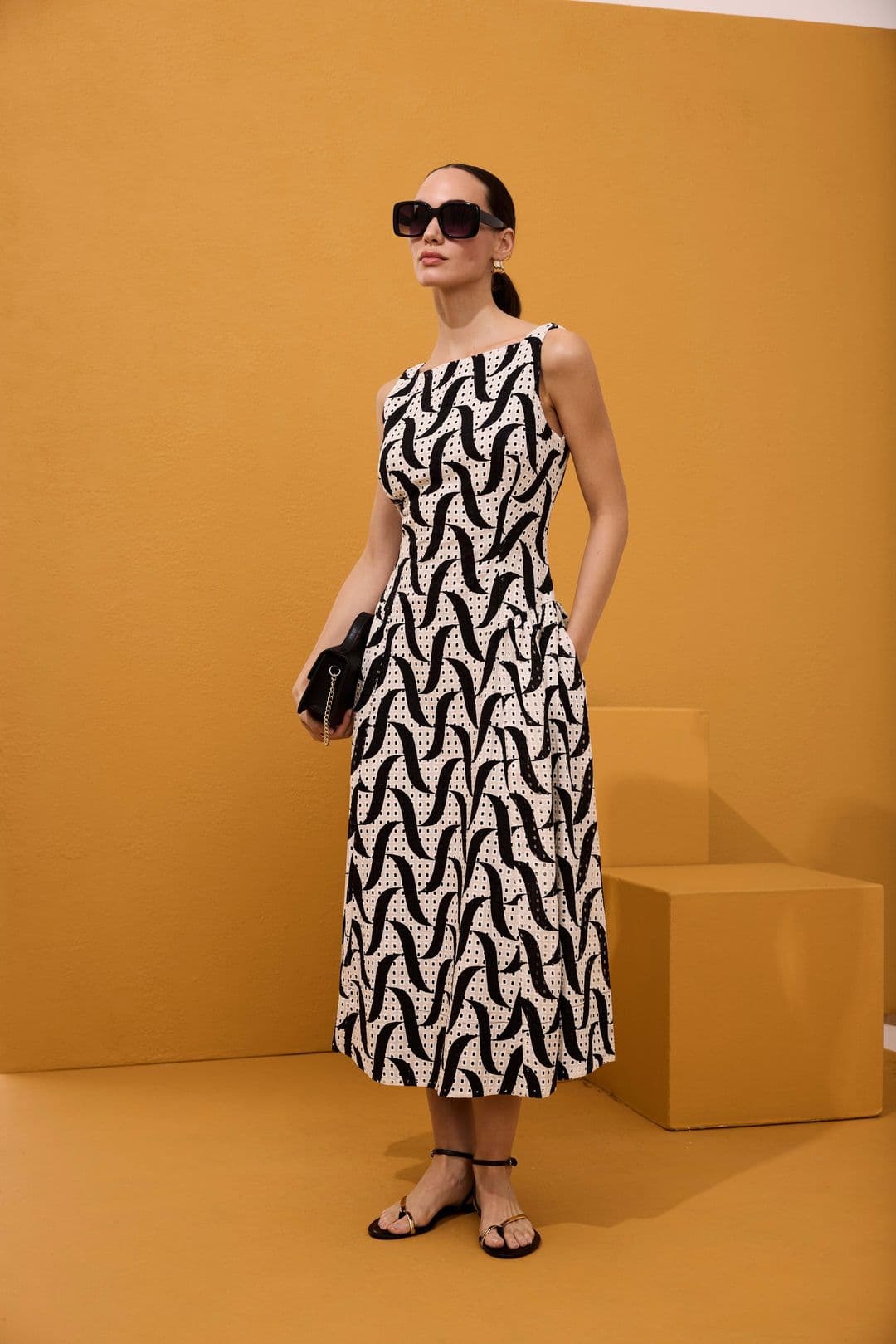 Vestido Midi Estampado